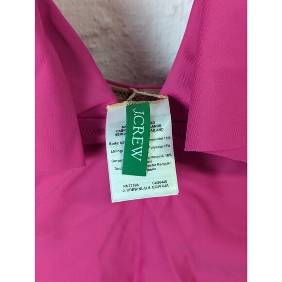 NWT J Crew Ruffle One Piece Swimsuit Womens 6 Hot Pink Barbie Girly Feminine - Picture 3 of 4